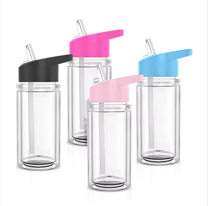 10oz Kids Acrylic Snow Globe Tumbler