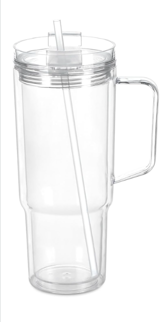 40oz Plastic Snow Globe Tumbler